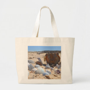 Grand Tote Bag Coquillages sur la plage par Shirley Taylor