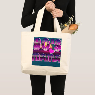 Grand Tote Bag Costume de fête d'anniversaire des années 80 Ret