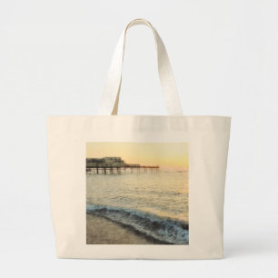 Grand Tote Bag Coucher du soleil à Aberystwyth