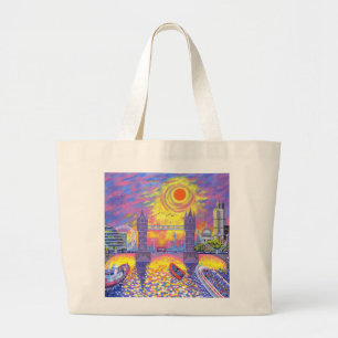 Grand Tote Bag Coucher du soleil : Piscine de Londres 2013