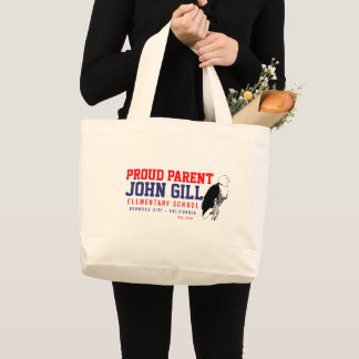 Grand Tote Bag Couleur naturelle de parent fier d'Eagle d'ouïe de