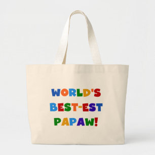Grand Tote Bag Couleurs vives Meilleures t-shirts et cadeaux Papa