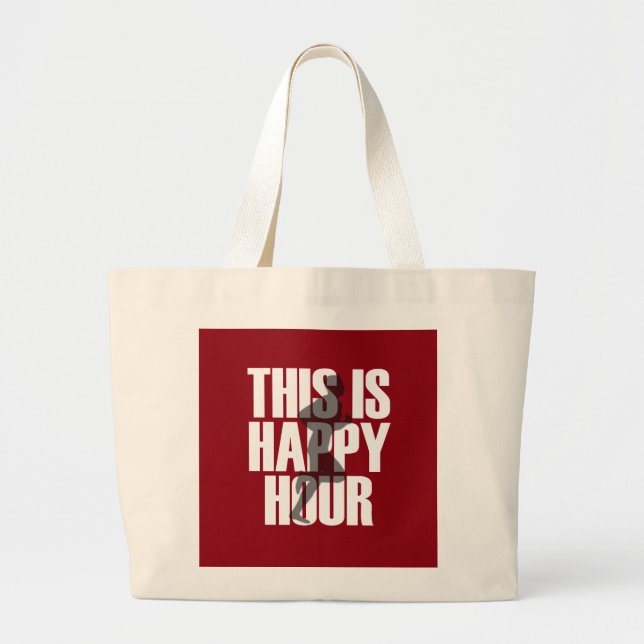 Grand Tote Bag Courir Est Une Bonne Heure (Devant)