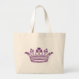 Grand Tote Bag Couronne de pourpre royal