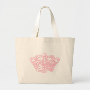 Grand Tote Bag Couronne rose