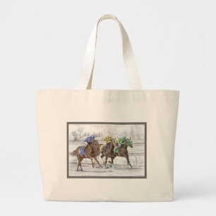 Grand Tote Bag Course à trois chevaux - Cou et Cou