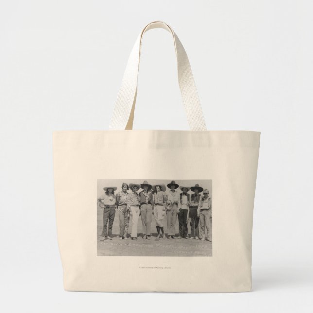 Grand Tote Bag Cow-girls aux jours de frontière de Cheyenne, (Devant)
