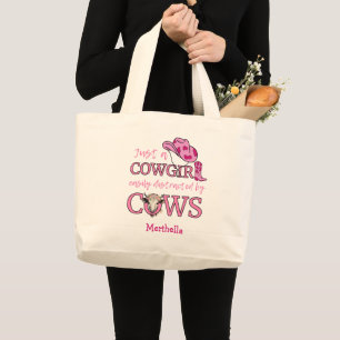 Grand Tote Bag Cowboy JUSTE UNE COWGIRL FACILEMENT DISTRAIT PAR L