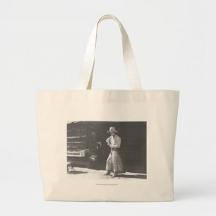 Grand Tote Bag Cowboy mangeant d'un beurre d'arachide Can. de