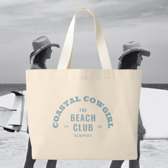 Grand Tote Bag Cowgirl Côtière Bleu Clair Le Club Bach (Créateur téléchargé)