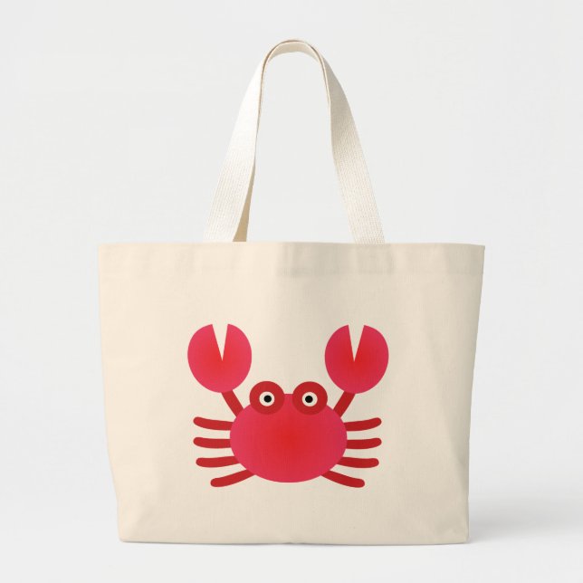 Grand Tote Bag Crabe amusant (Devant)