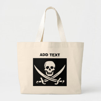 Grand Tote Bag Crâne de pirate et épées