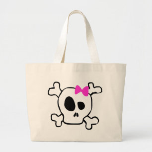 Grand Tote Bag Crâne Girly
