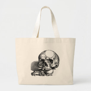 Grand Tote Bag Crânes, humain et animal