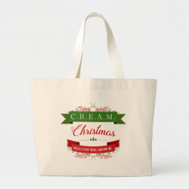 Grand Tote Bag CREAM Christmas Rules! Jumbo Tote