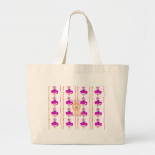 Grand Tote Bag Créez votre propre bébé amusant Lion Cub Design de