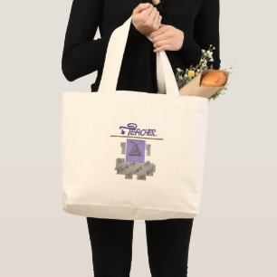 Grand Tote Bag Créez Votre Propre Enseignant Que Vous M'Enseignez