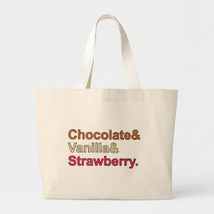 Grand Tote Bag Crème de glace napolitaine à la vanille de chocola