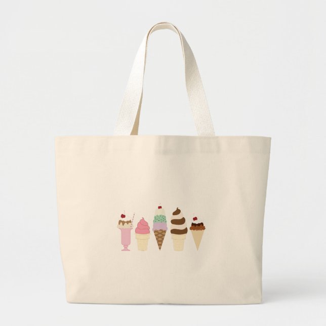 Grand Tote Bag Crème glacée (Devant)