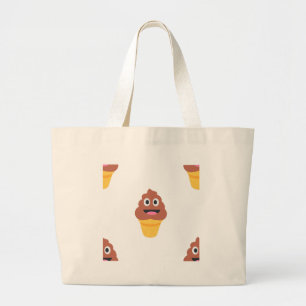 Grand Tote Bag crème glacée cône émoji