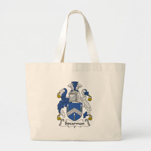 Grand Tote Bag Crête de famille d'homme armé d'une lance