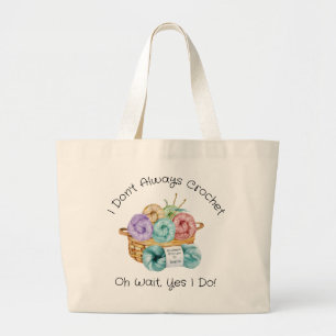 Grand Tote Bag Crochet Personnalisé Drôle