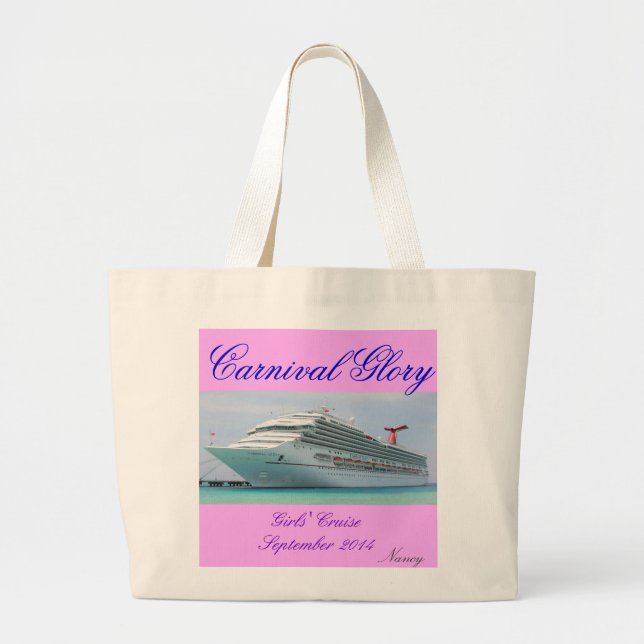Grand Tote Bag Croisière Fourre-tout de gloire de carnaval (Devant)