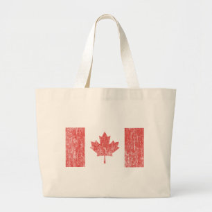 Grand Tote Bag Cru de drapeau du Canada