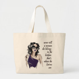 Grand Tote Bag Cuisine Les couteaux appartiennent
