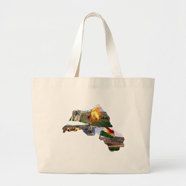 Grand Tote Bag culture du Kurdistan (Devant)