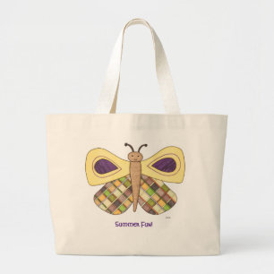 Grand Tote Bag Cute Canvas Fourre-tout - Fun été! - Erin Brie Art