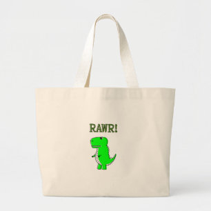 Grand Tote Bag Cute et en colère Rex RAWR