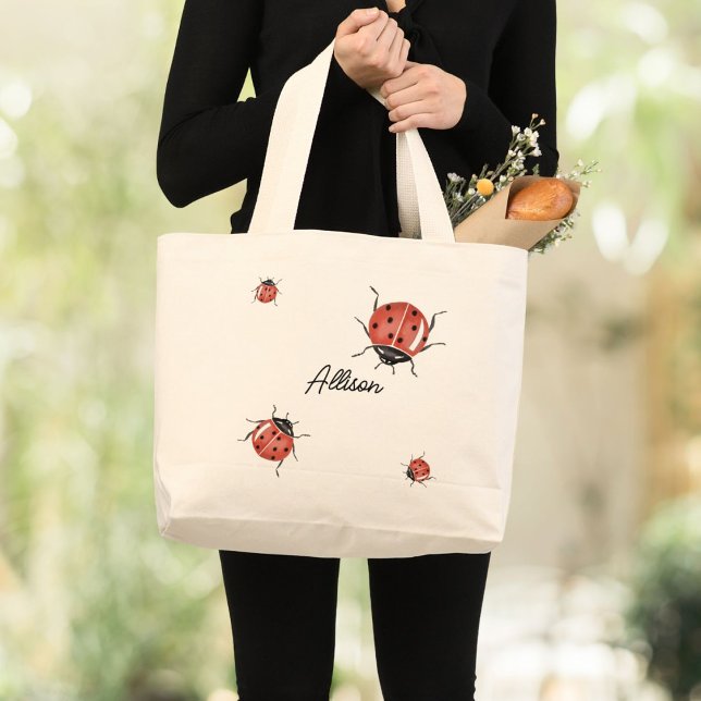 Grand Tote Bag Cute Ladybug (Créateur téléchargé)