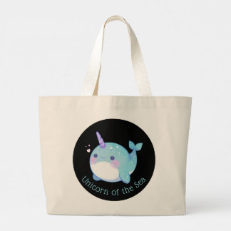 Grand Tote Bag Cute Narwhal Unicorne de la mer