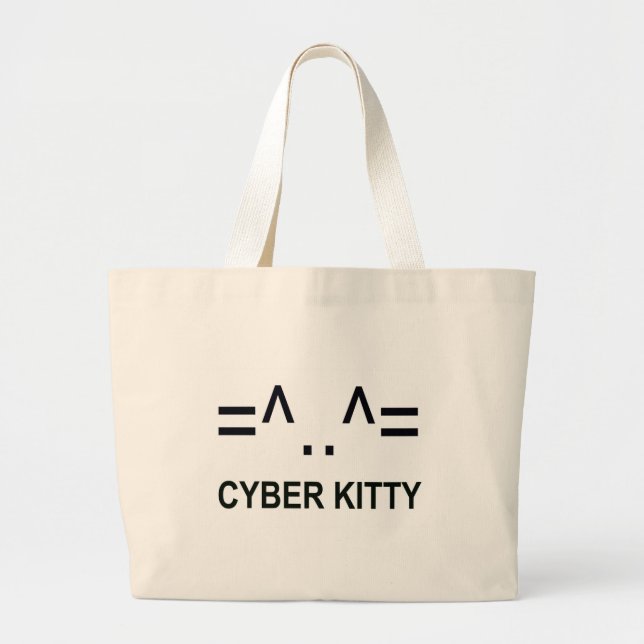 Grand Tote Bag Cyber Kitty (Devant)