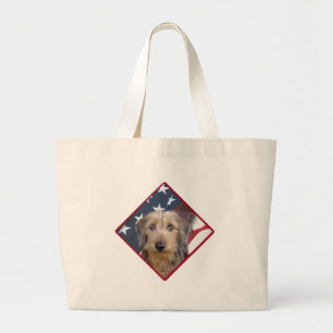 Grand Tote Bag Dachshund Drapeau 2