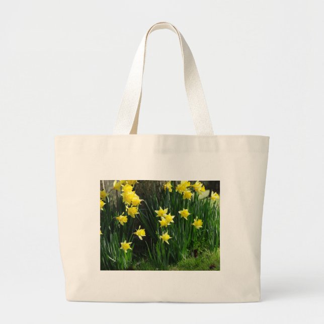 Grand Tote Bag Daffodiques de printemps (Devant)