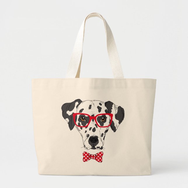 Grand Tote Bag Dalmate à la mode (Devant)