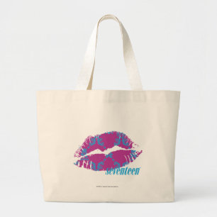 Grand Tote Bag Damassé Aqua-Pourpre