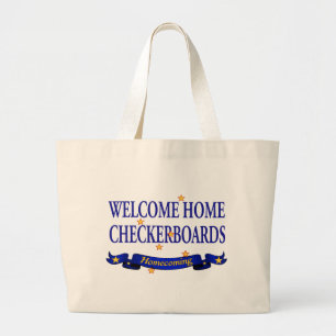Grand Tote Bag Damiers à la maison bienvenus