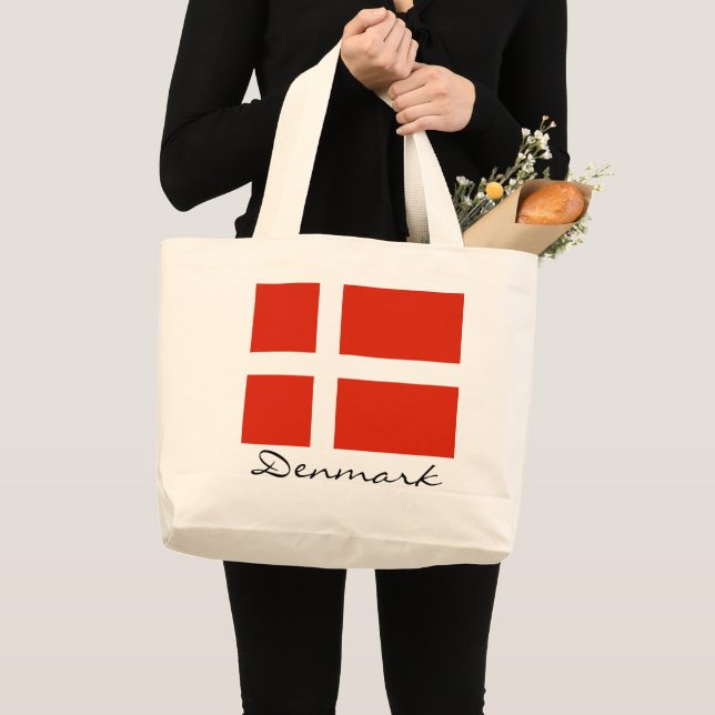 Grand Tote Bag Danemark avec Dannebrog (Devant (produit))