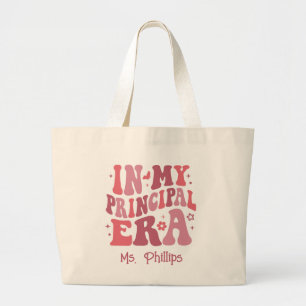 Grand Tote Bag Dans Mon Époque Principale Retro Personnalisé