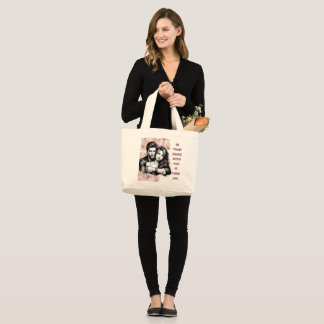 Grand Tote Bag Dans tes bras avec toi