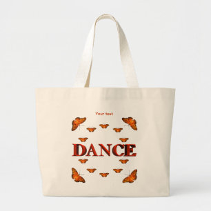 Grand Tote Bag Danse avec des papillons design