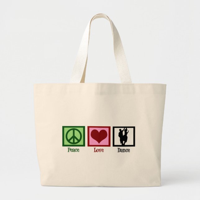 Grand Tote Bag Danse d'amour de paix (Devant)