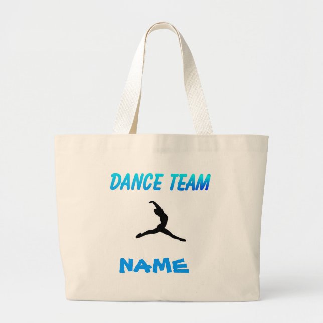 Grand Tote Bag Danse Fourre-tout personnalisé par équipe (Devant)