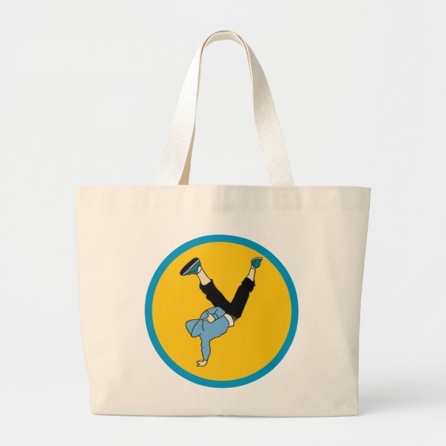 Grand Tote Bag danseuse Hip hop de rue (Devant)