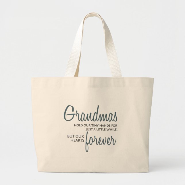 Grand Tote Bag De grand-mamans bleu pour toujours (Devant)