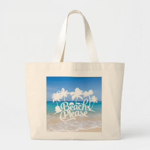 Grand Tote Bag De plage citation drôle Fourre-tout svp