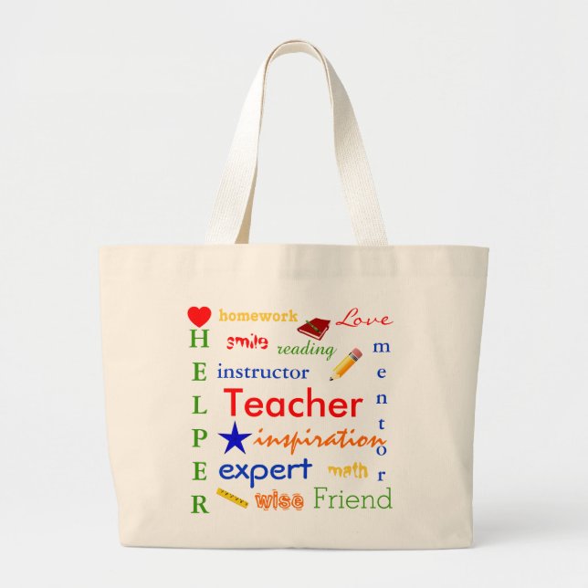 Grand Tote Bag Défini par l'enseignant (Devant)